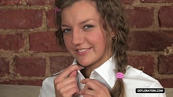 Slippery Russian Blonde Teen Fingers Herself To A Dripping Climax