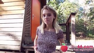 Innocent Teen Lily Ray Gets Railed Hard Behind The Abandoned Shed And Eagerly Gulps Down Every Last Drop Of His Hot, Sticky Load!