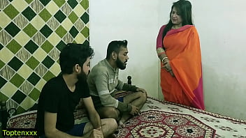 Malkin Aunty’s Wild Threesome: Two Young Studs Give Her The Ride Of Her Life In Raw Hindi Audio