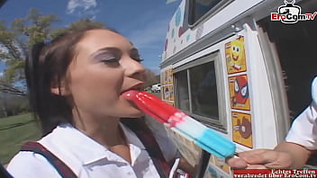 Petite Brunette Student With Perky Little Tits Gets Railed Hard In The Backseat