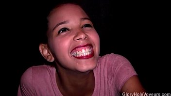 Innocent Ebony Teen’s First Time Servicing Strangers Through A Gloryhole