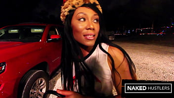 Naughty Ebony Beauty Jayla Foxx Gets A Festive Pounding Right By The Christmas Trees