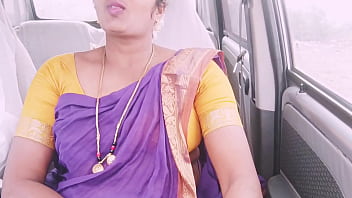 Sweaty House Maid Gets Nasty In The Car With Dirty Telugu Whispers