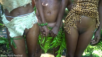 Two Tribal Beauties Indulge In A Primal Tryst With Their Chieftain Deep In The Wild Jungle.