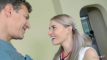 Bendy Blonde Teen Cheerleader With Perky Tits Begs Step-dad For A Hard Pounding Before Taking A Thick Facial Load