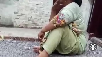 Sultry Desi Aunty Puffing Seductively