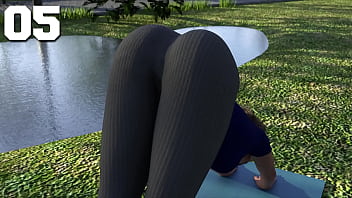 Sweaty Yoga Slut Spreads Her Juicy Latina Ass Wide Open