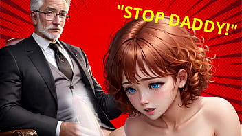 Step-grand-daddy’s Thick Cock Erupts In The Virgin Teen’s Mouth During A Forbidden Office Tryst