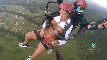 Soaring To Ecstasy, Colombia’s Top Ebony Star Mariana Martix Rides The Wind While Pleasuring Herself Completely Nude