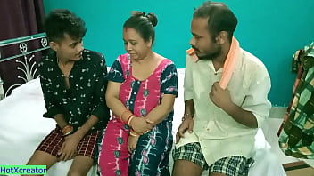 Sizzling Milf Auntie Gets Ravished In A Steamy Hindi Threesome Fuck Fest