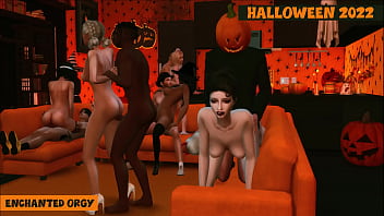 Enchanted Orgy: A Hardcore Penthouse Parody Unleashed In Sims 4 Halloween Finale