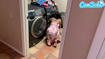 Pounding My Stepsister’s Tight Little Pussy Against The Washing Machine