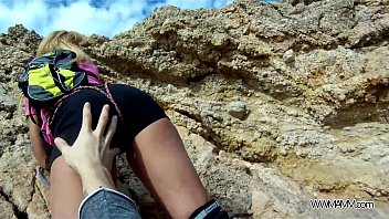 My First Public Climbing Instructor Gets Pounded By Her Student On The Beach