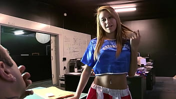 Desperate Cheerleader Marina Angel Aches To Be Filled By Her Stepdaddy’s Thick Cock