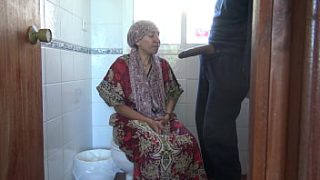 Filthy Turkish Muslim Cuckold Slut Gets Publicly Railed By American Soldier In A Grimy Restroom Stall