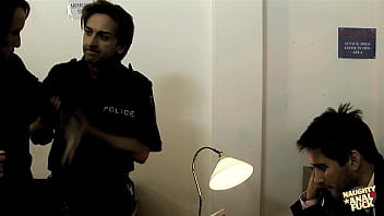 A Hung Cop And A Border Guard Tag Team A Sultry Czech Brunette In A Filthy Dp Before Granting Her Entry To England.