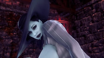 Perched On Her Throne, The Towering Lady Dimitrescu Takes Her Eager Prey For A Ride, Bouncing Him Deep In A Reverse Cowgirl Frenzy.